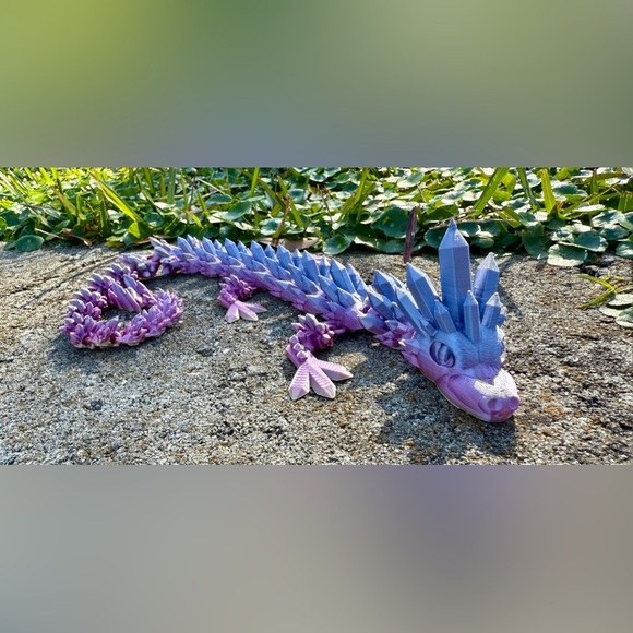3D Dragon,Flexible Articulated Dragon,Crystal Dragon Toy,3D Printed Gift - Picture 8 of 9